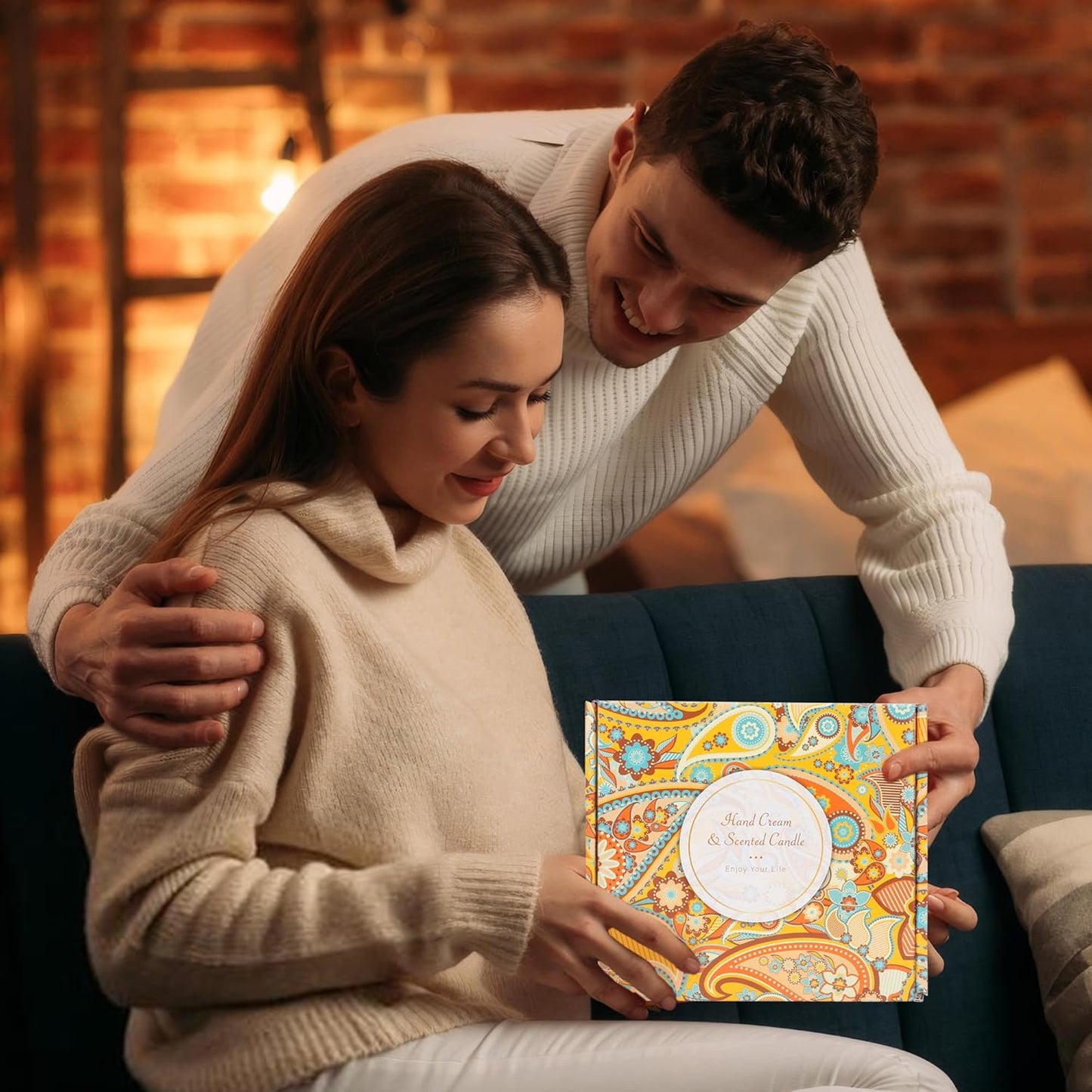 Juego de velas perfumadas (2 de aromaterapia) y de loción de manos