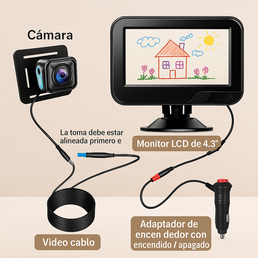Cámara de carro para bebé HD 1080p