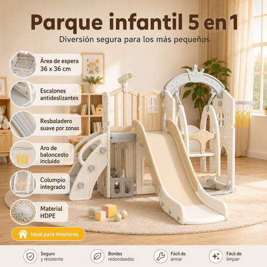 Parque Infantil para Casa con Resbaladero y Zona de Juego