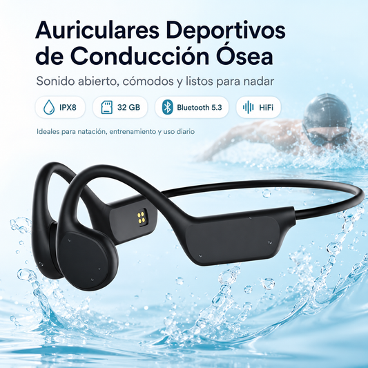 Audífonos De Conducción Ósea Para Natación Bluetooth 5.3