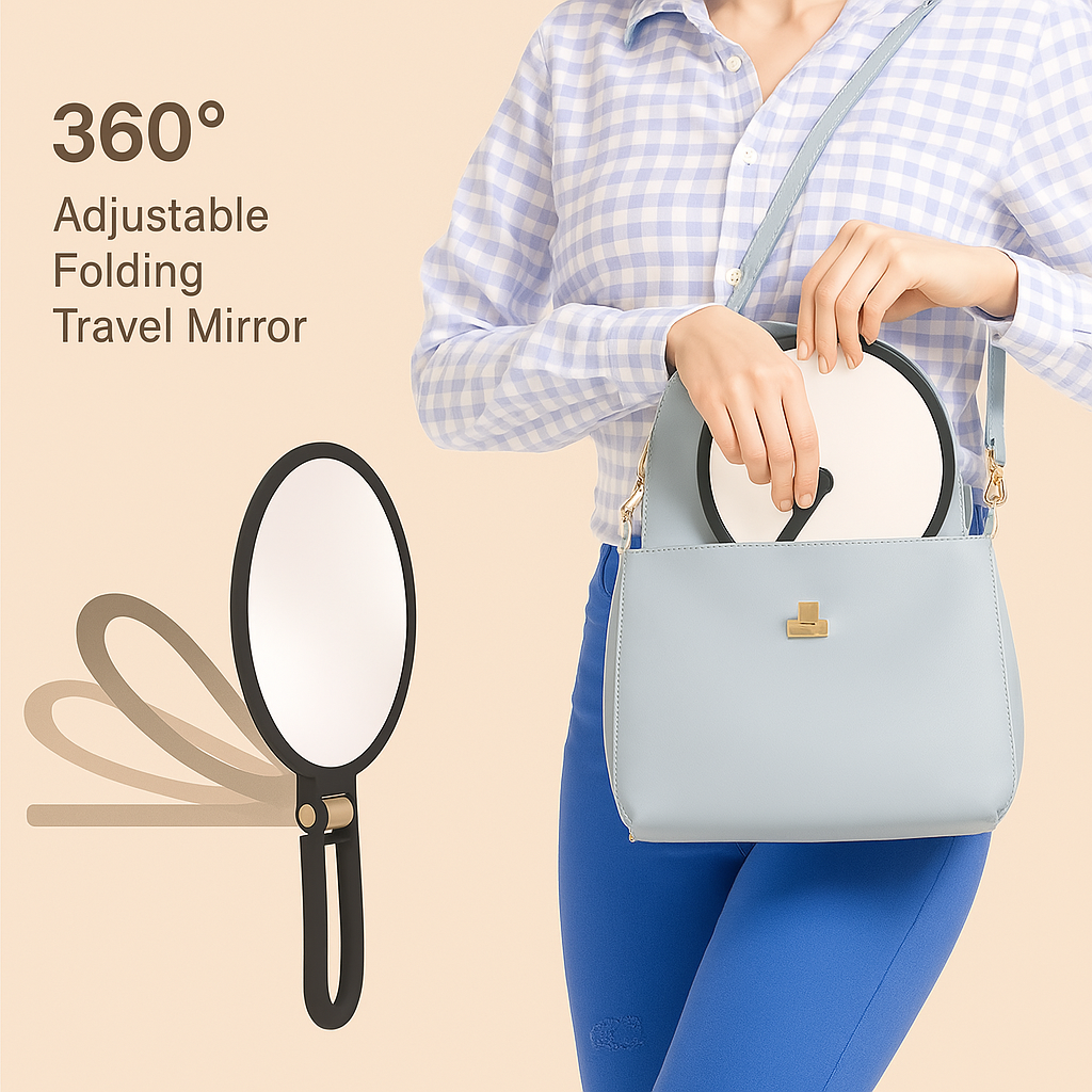 Espejo de aumento doble cara 30x para manos y viaje