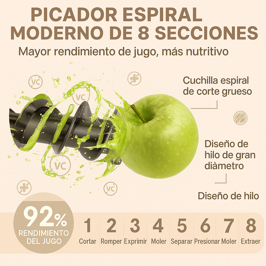 Exprimidor de frutas y verduras extractor de prensa fría