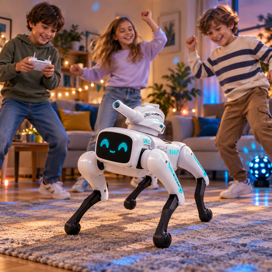 Perro Robot lanza Orbes con control remoto