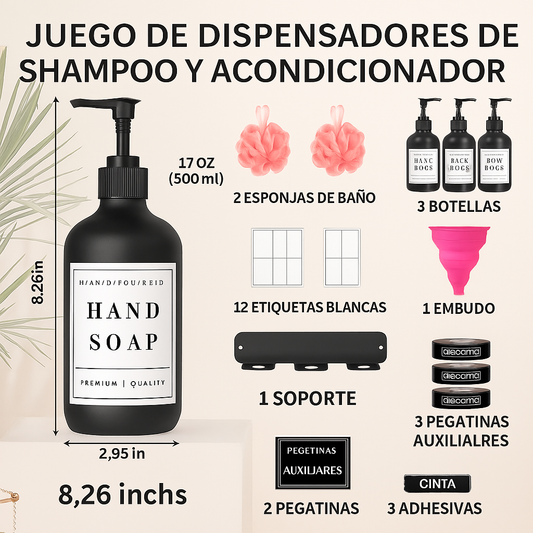 Dispensador de shampoo de ducha para pared sin perforación