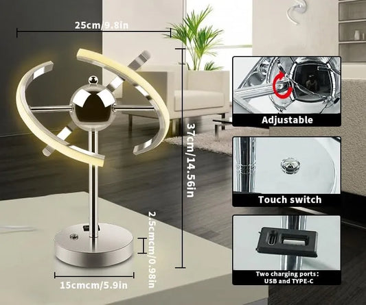 Lámpara de mesa de noche táctil 3 modos de luz