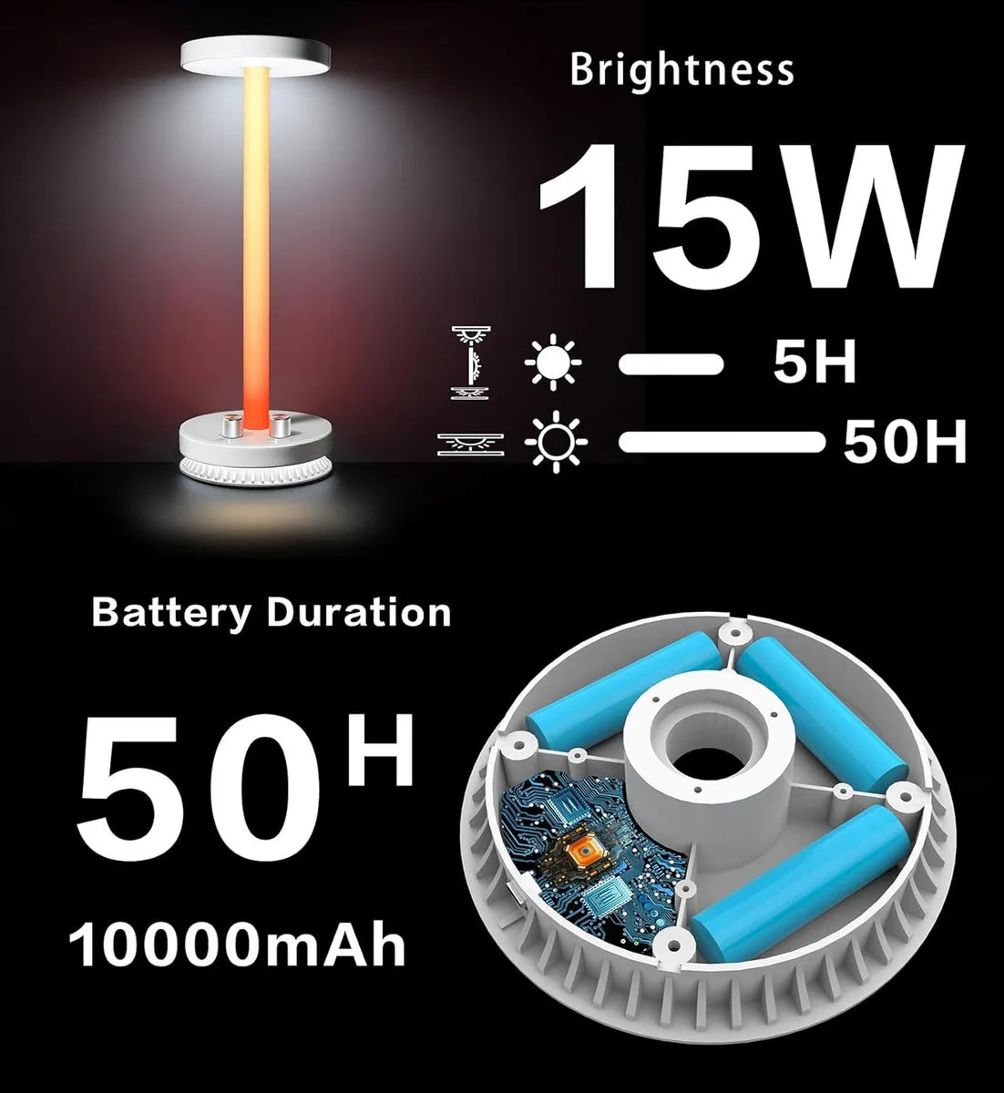 Lámpara de mesa de noche LED moderna minimalista