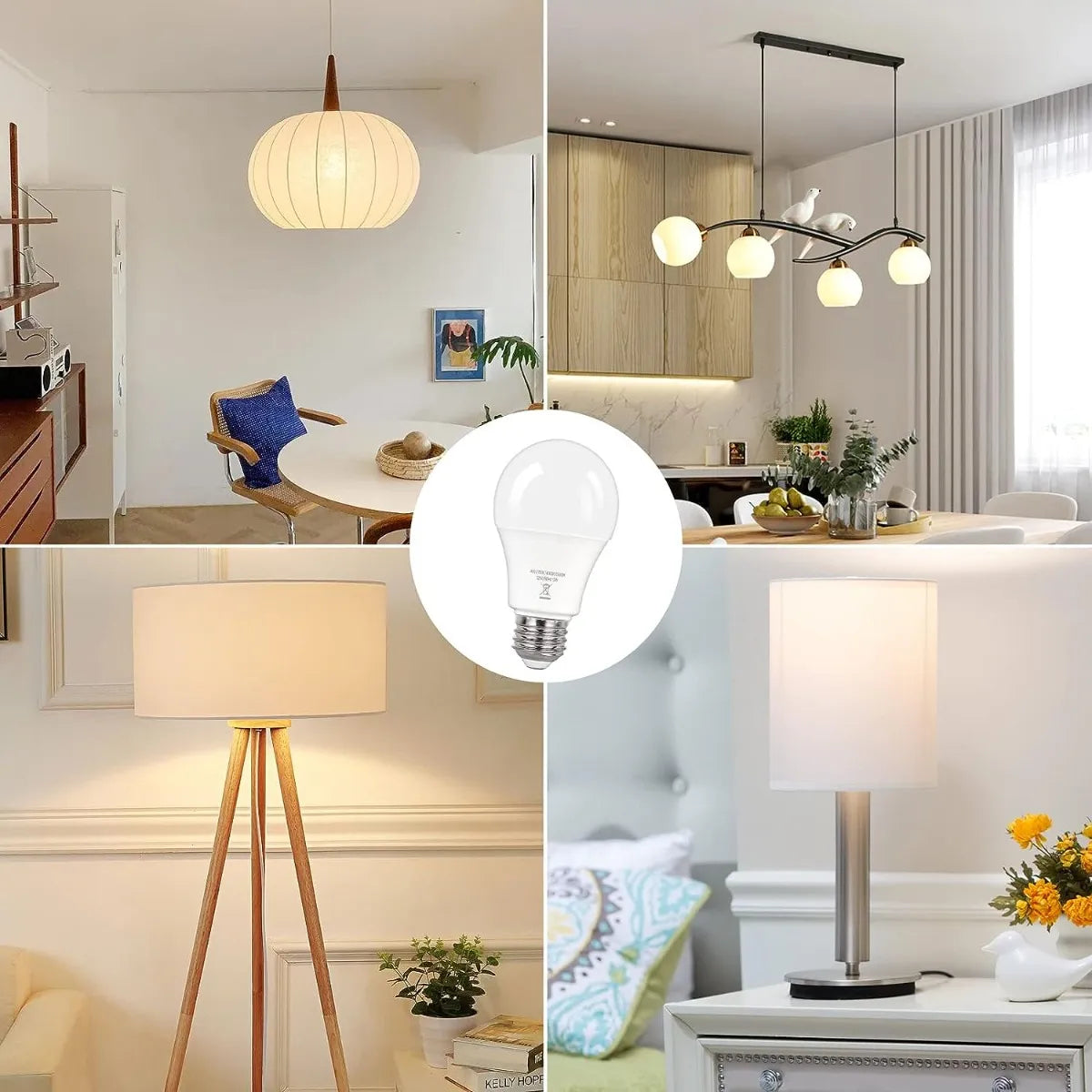 4 bombillos de 3 modos para lámparas de mesita de noche