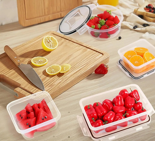 18 recipientes de almacenamiento herméticos con tapas