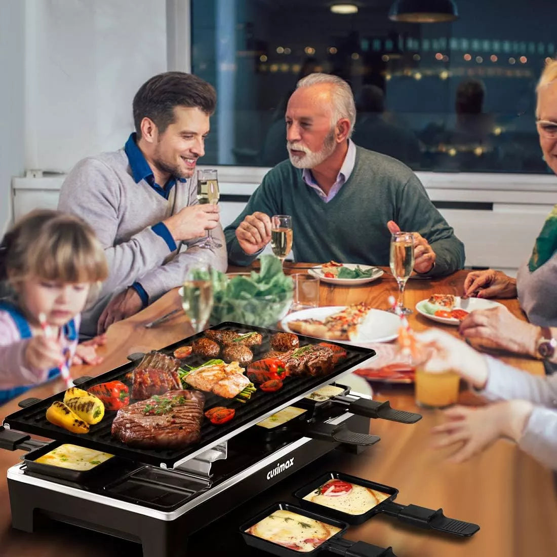 Parrilla eléctrica coreana antiadherente Cusimax