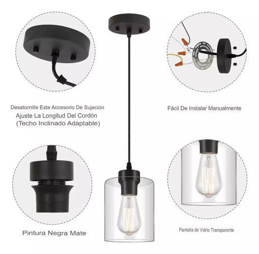 Lámparas colgantes Vintage en vidrio Moderno