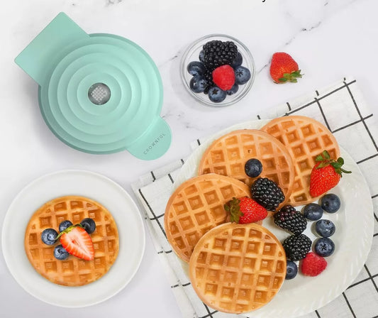 Mini Wafflera antiadherente de 4 pulgadas Crownful