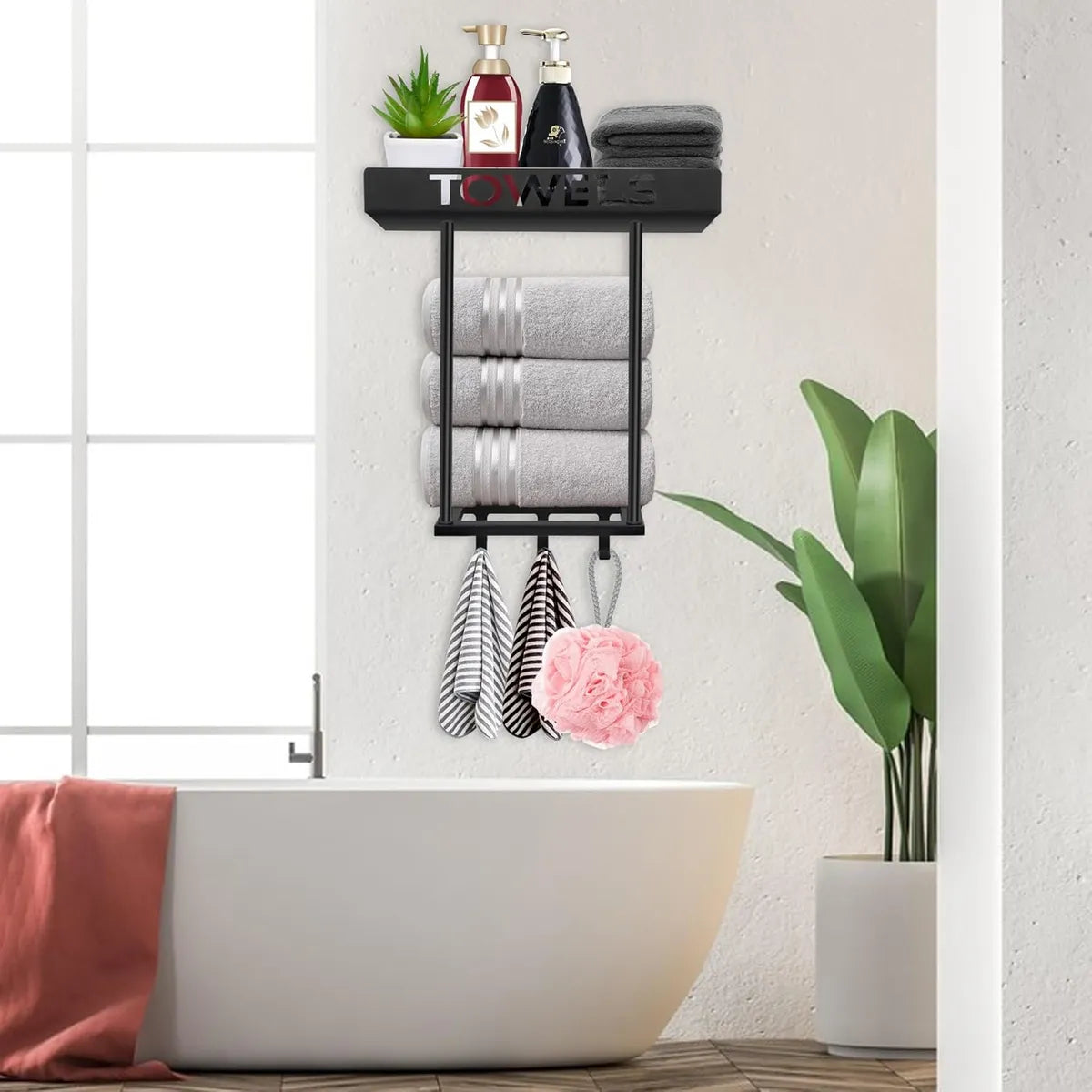 Toallero organizador de baño