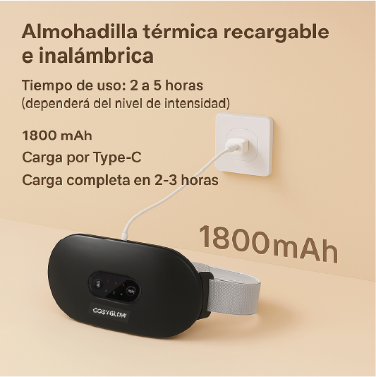 Almohadilla térmica portátil dolor menstrual