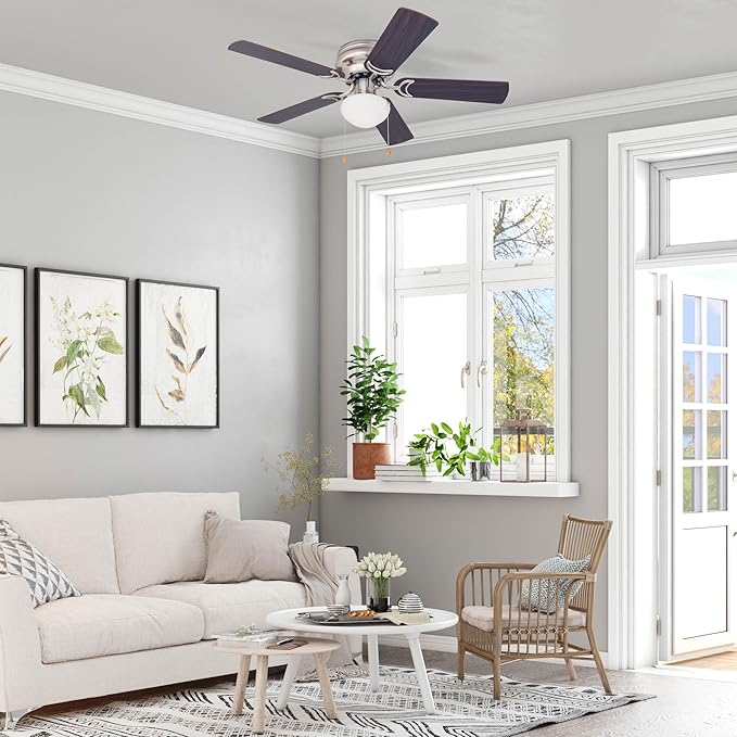 Ventilador de techo con luz LED de globo Prominence Home Alvina
