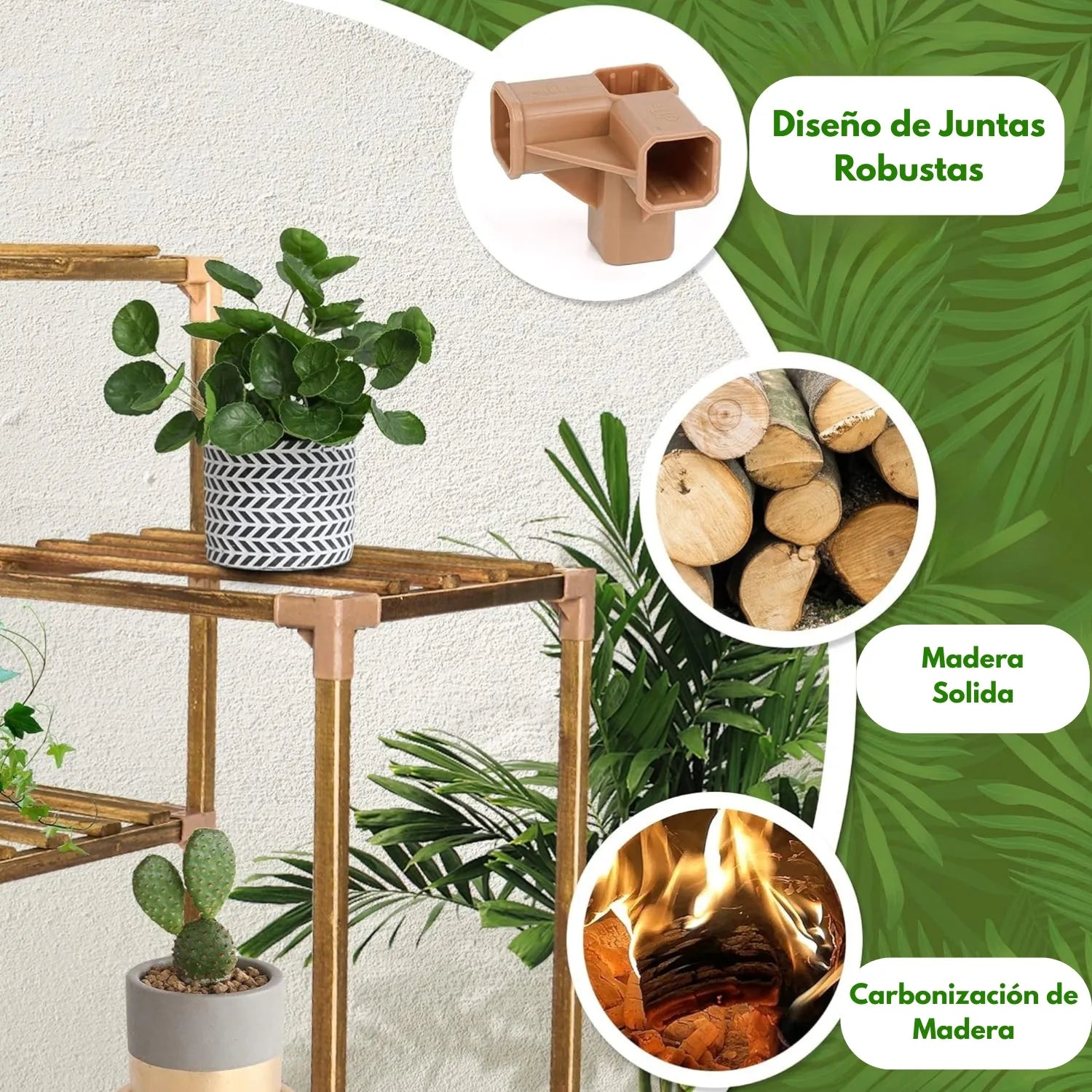 Estante para macetas huerto decorativo