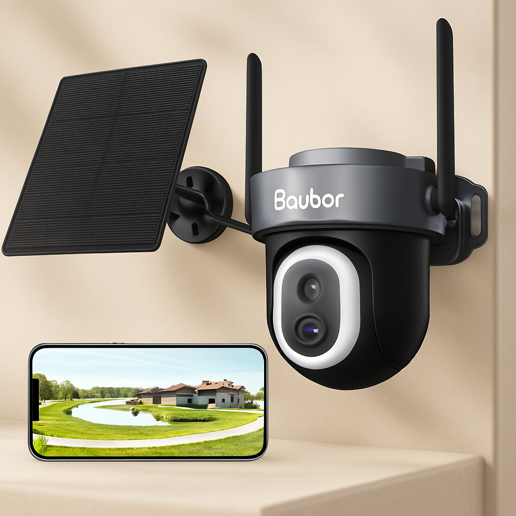 Cámara de seguridad solar Inalámbrica visión Nocturna 360°