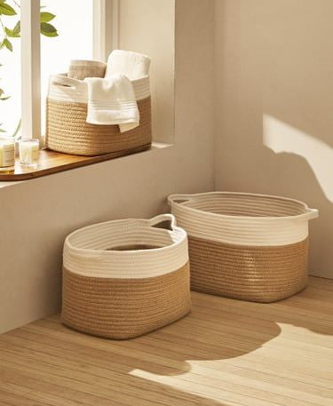 Canasta de cuerda de algodón Indressme