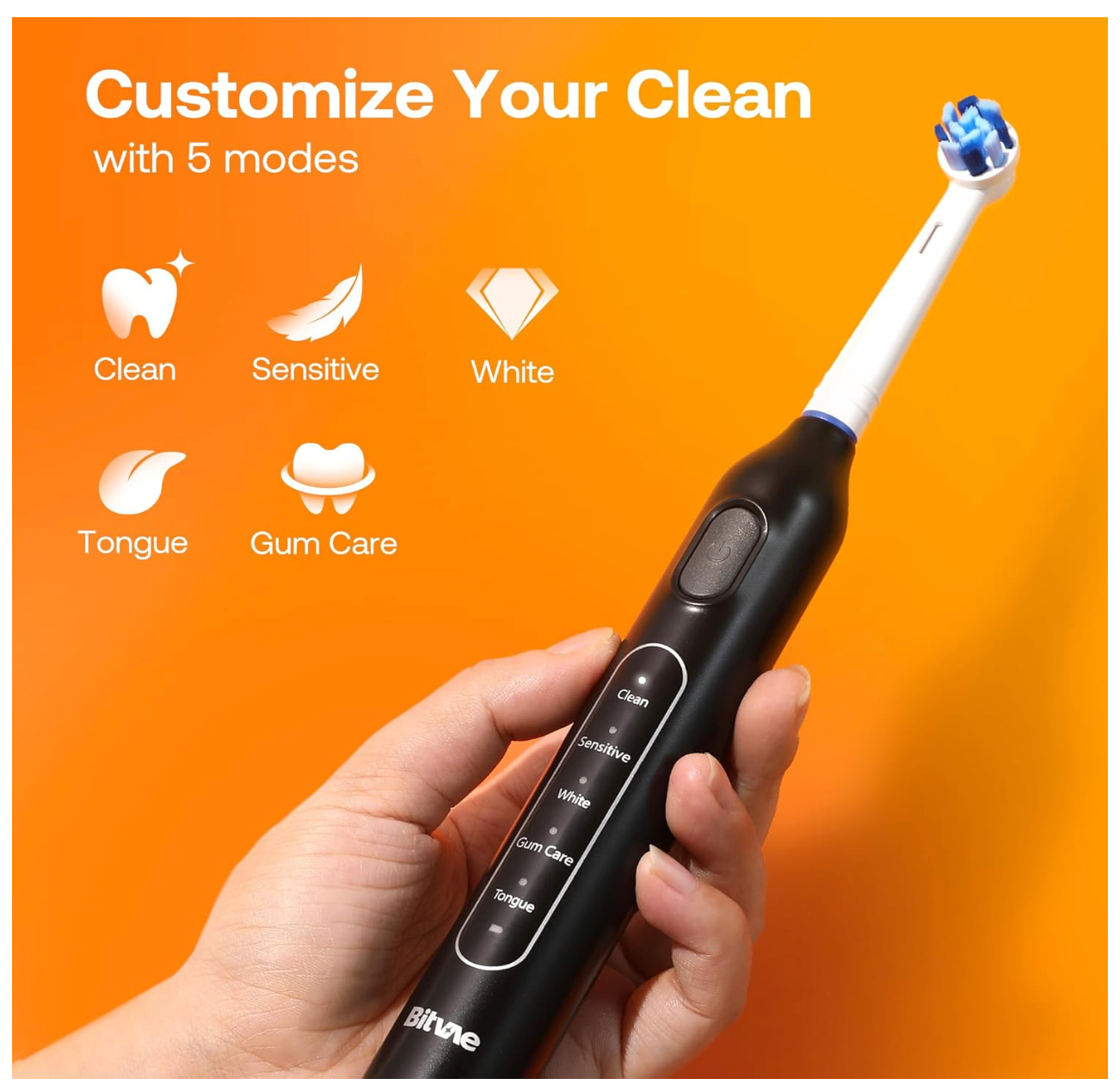 Cepillo de dientes eléctrico de 8 cabezas Bitvae R1