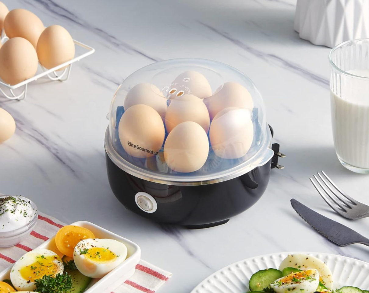 Olla eléctrica cocción para 7 huevos