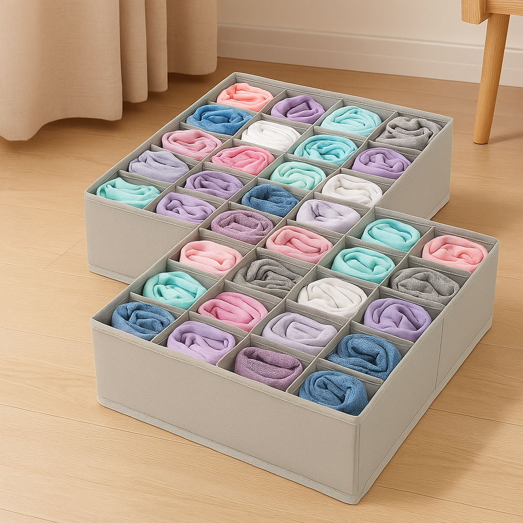 2 Organizadores de ropa Interior de 24 celdas para cajones