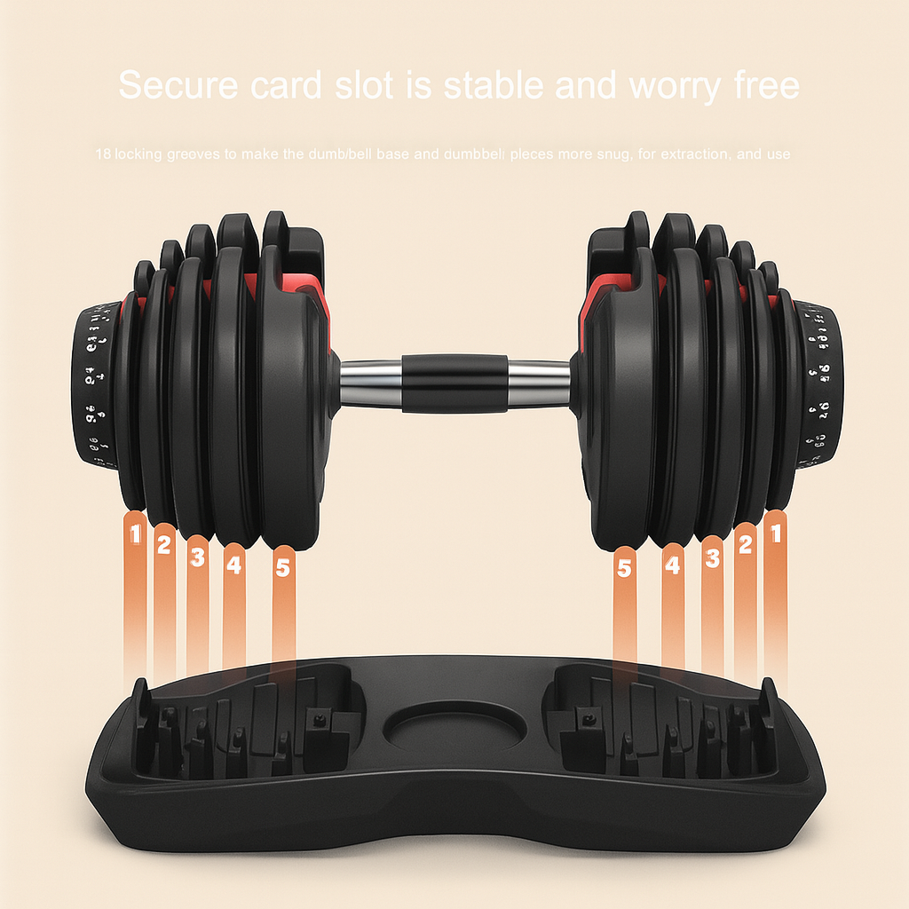 Mancuernas ajustables rápidas para el fitness Dumbbells