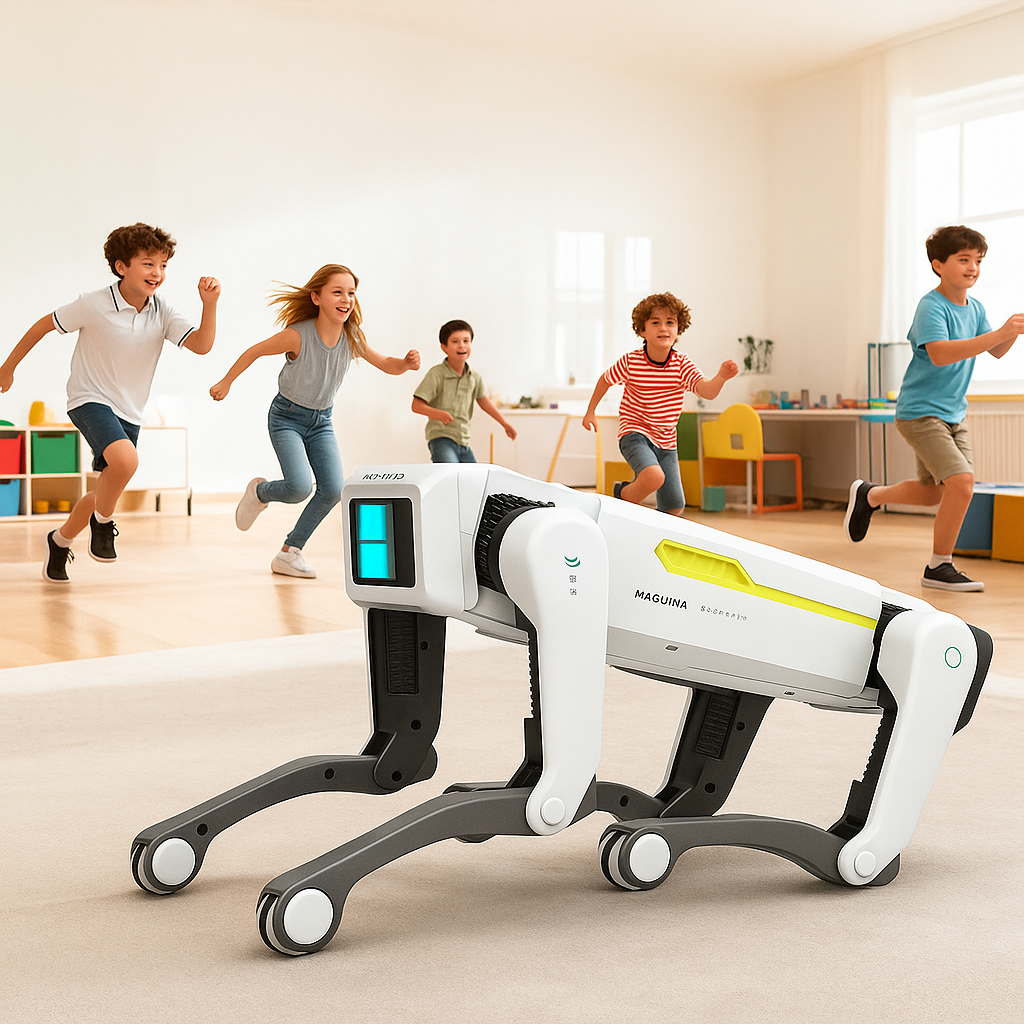 Perro Robot lanza Orbes con control remoto