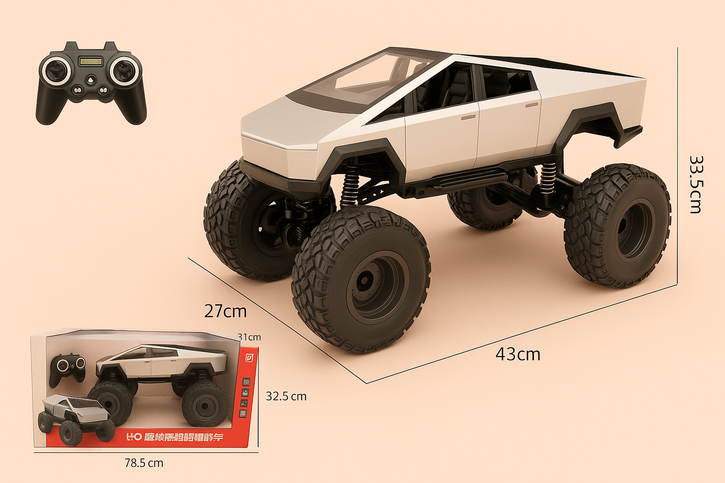 Cybertruck grande a control remoto