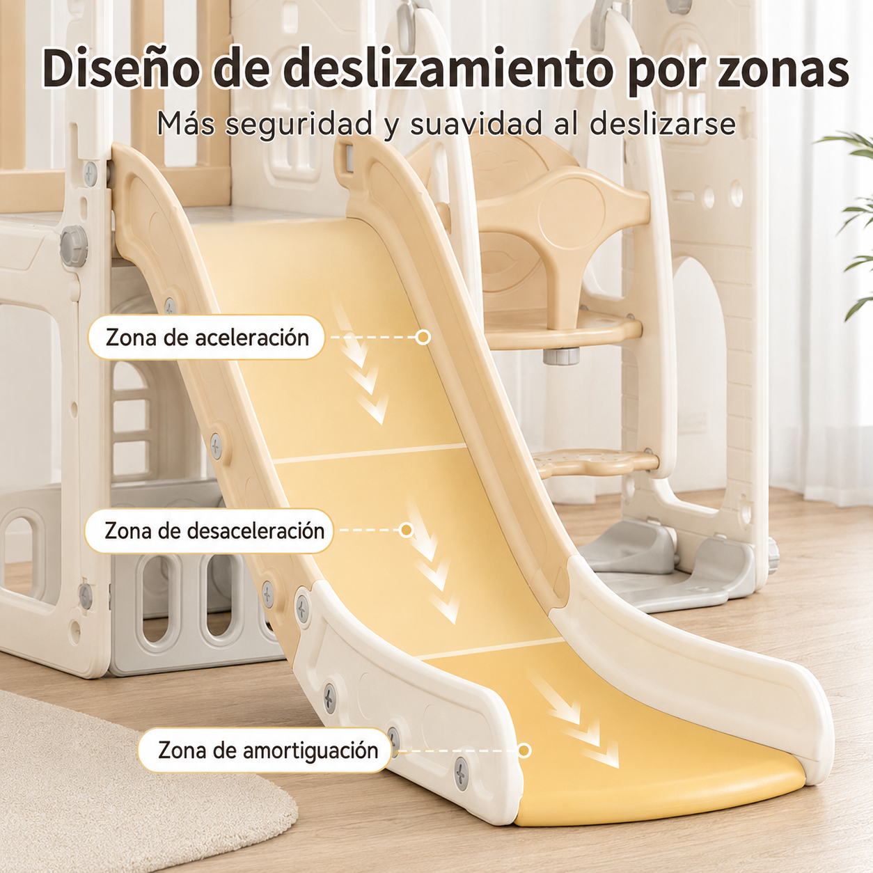 Tobogán Infantil para Casa con Resbaladero y Zona de Juego