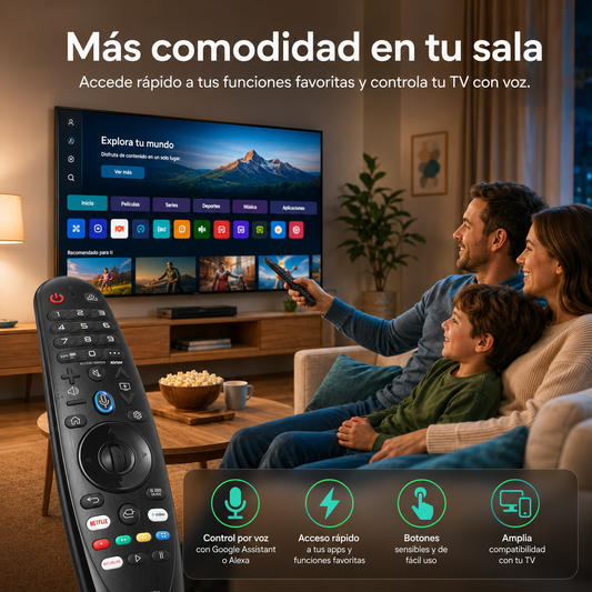 Control Remoto Magic Voice Para LG Smart TV Con Micrófono