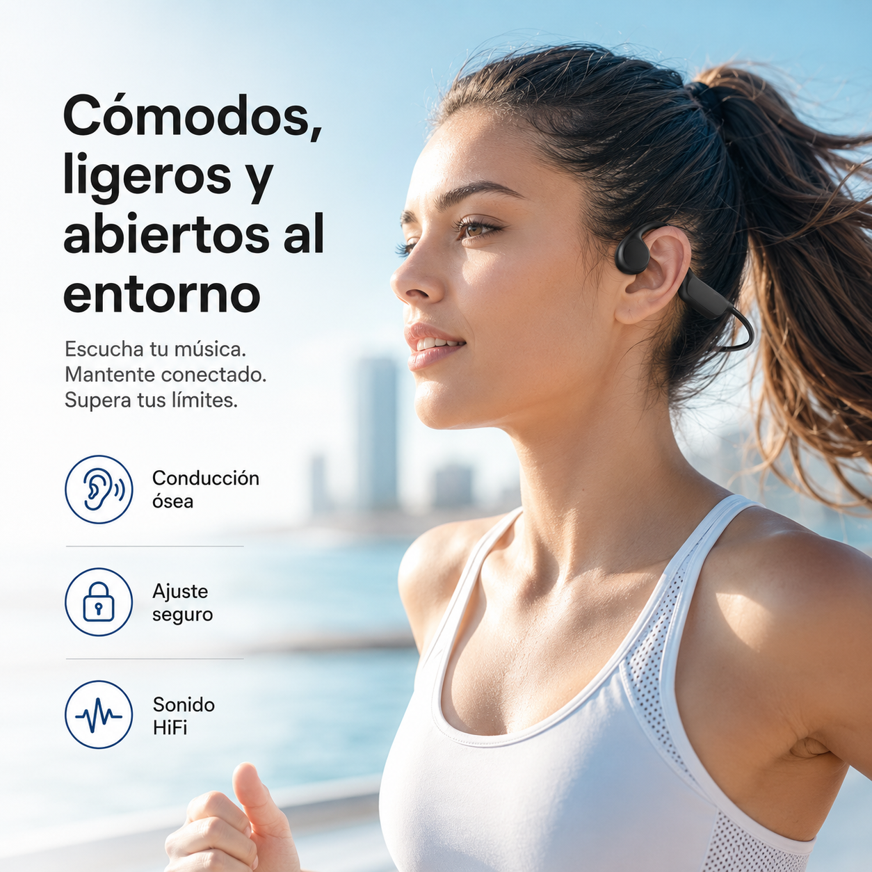 Audífonos De Conducción Ósea Para Natación Bluetooth 5.3
