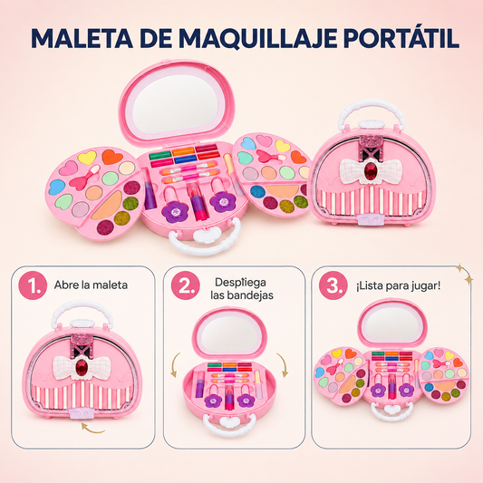 Maquillaje De Niña Bolso, Lavable No Tóxico