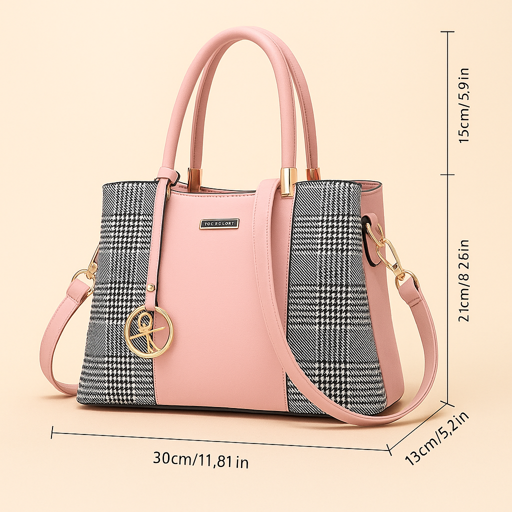 Bolso de dama elegante americano rosa