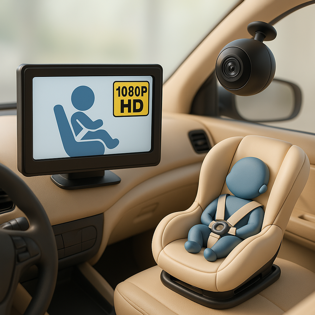Monitor de bebé para carro con cámara de bebé
