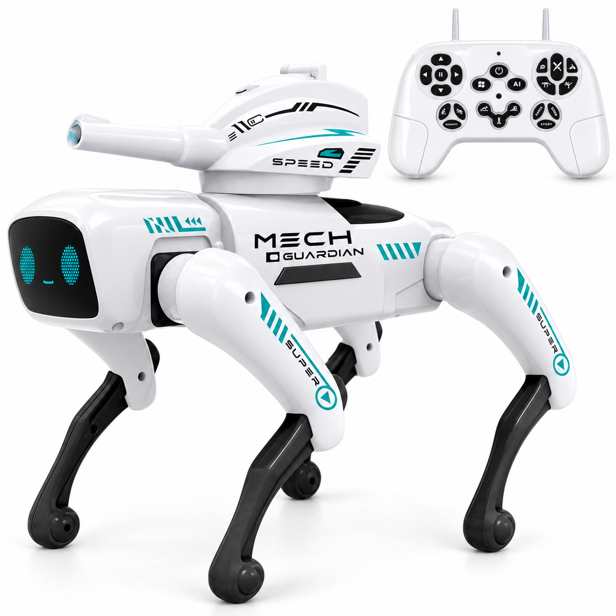 Perro Robot lanza Orbes con control remoto