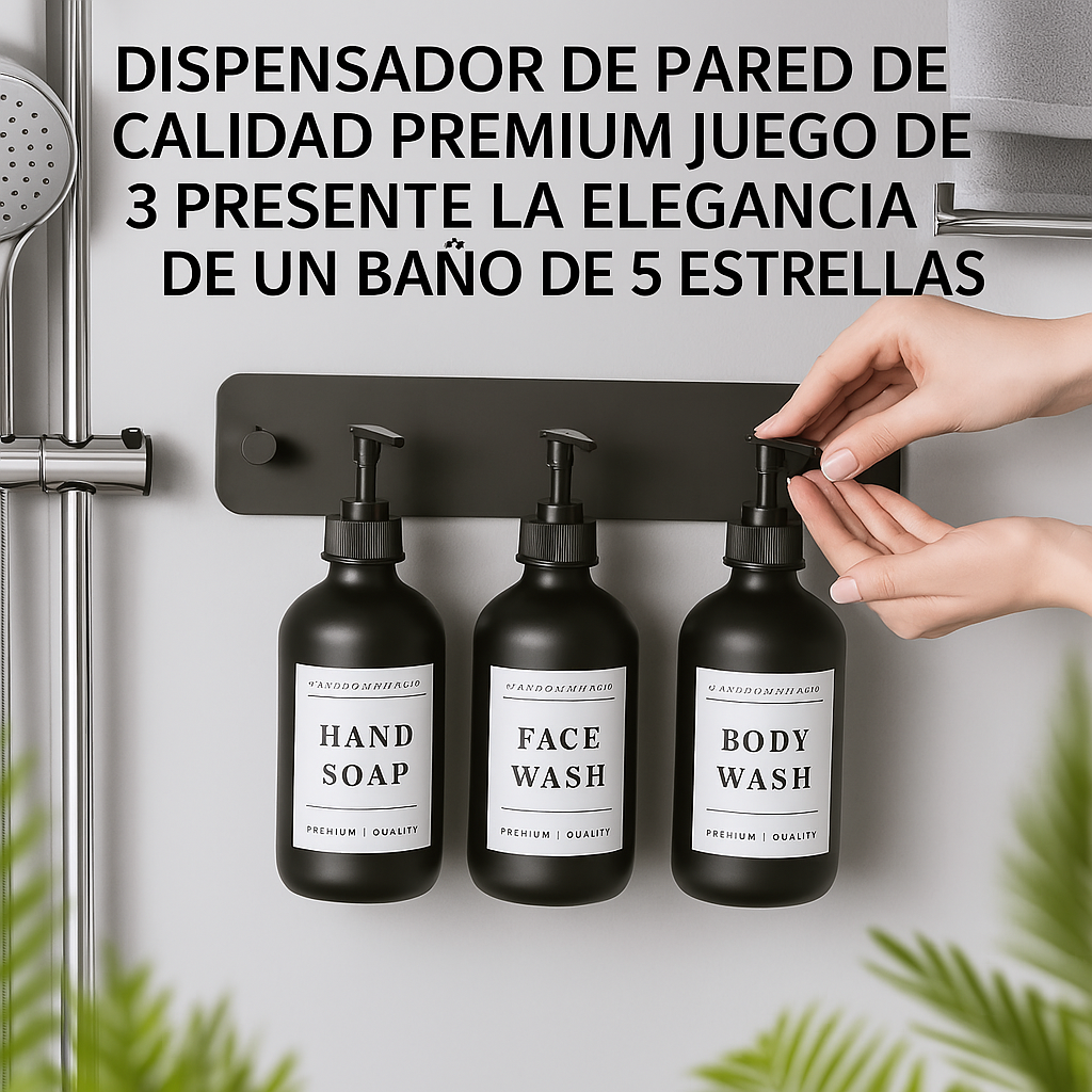 Dispensador de shampoo de ducha para pared sin perforación
