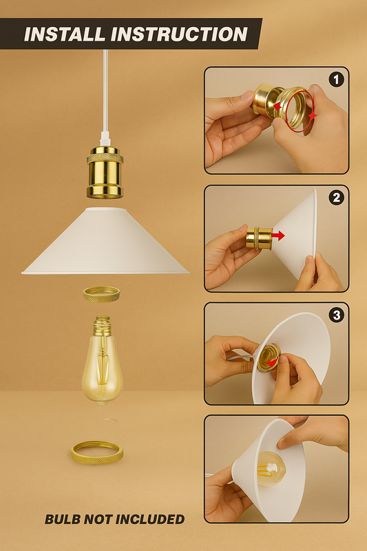 Lámpara colgante moderna Vintage grande