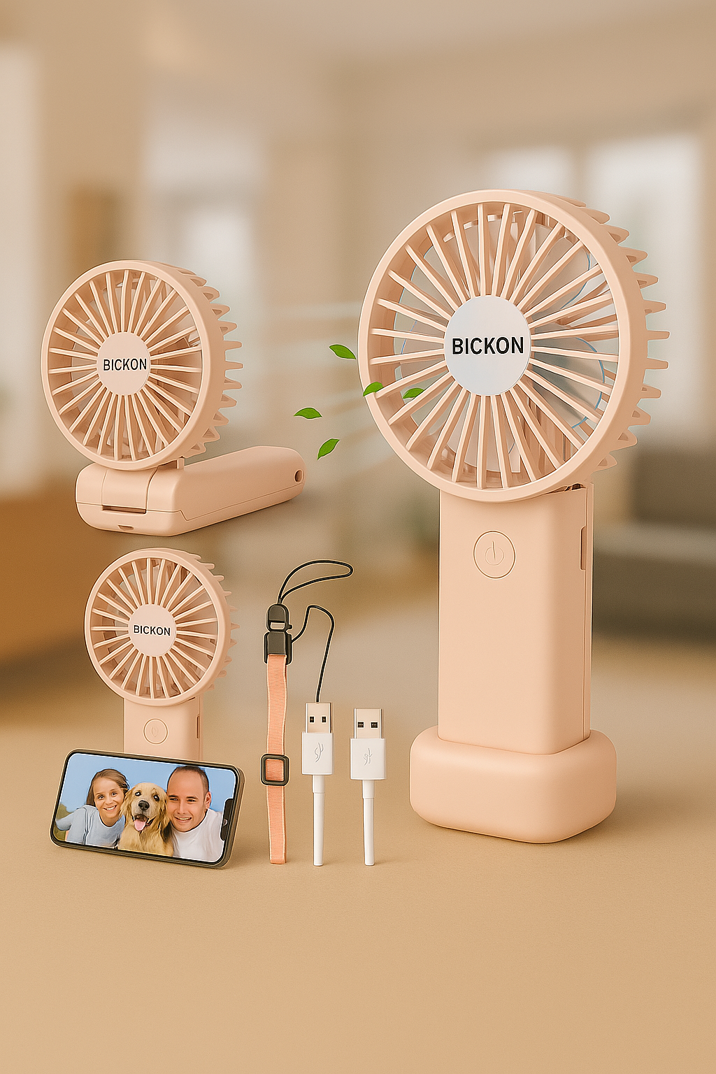 Ventilador de mano portátil recargable