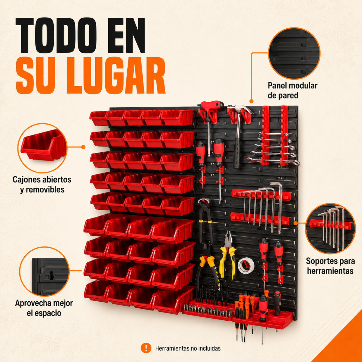 Combo de Organizador de Herramientas