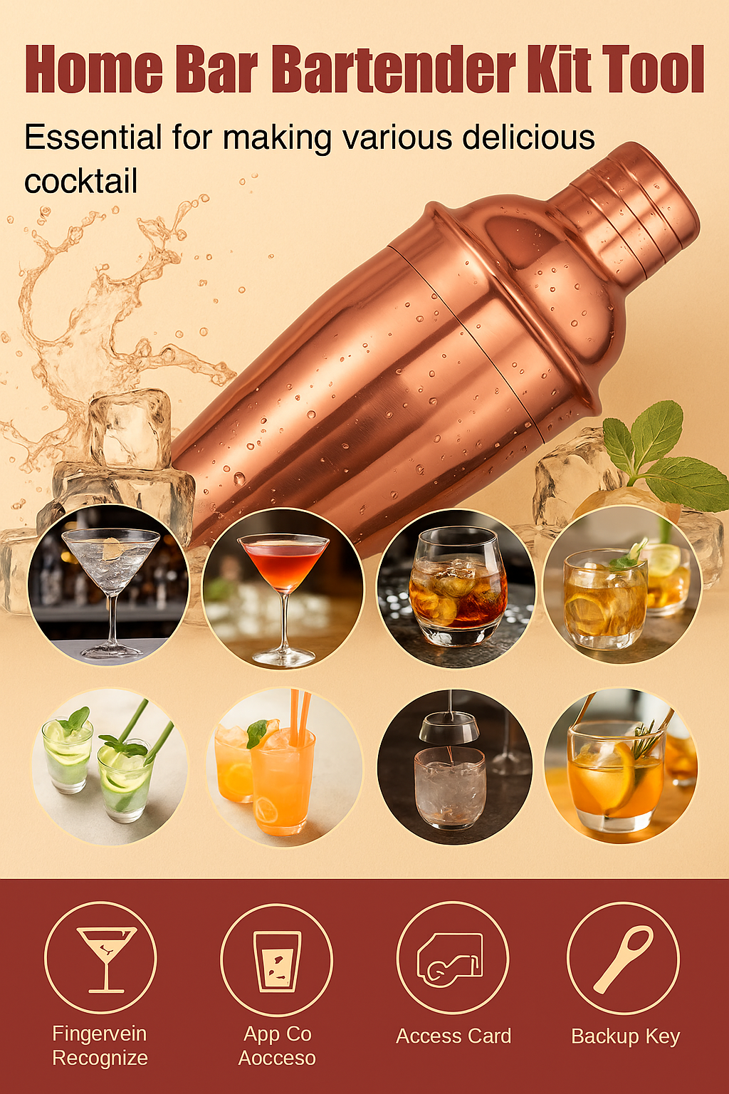 Bartender Kit para bar 12 uni utencilios