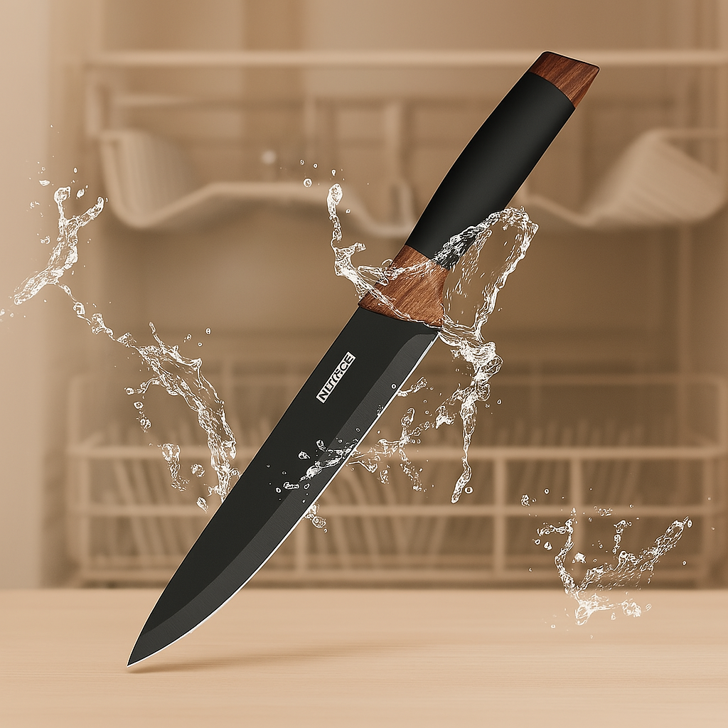 Juego de 5 cuchillos con revestimiento antiadherente