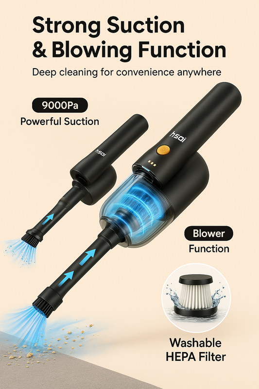 Mini aspirador + soplador de aire comprimido Inalámbrico