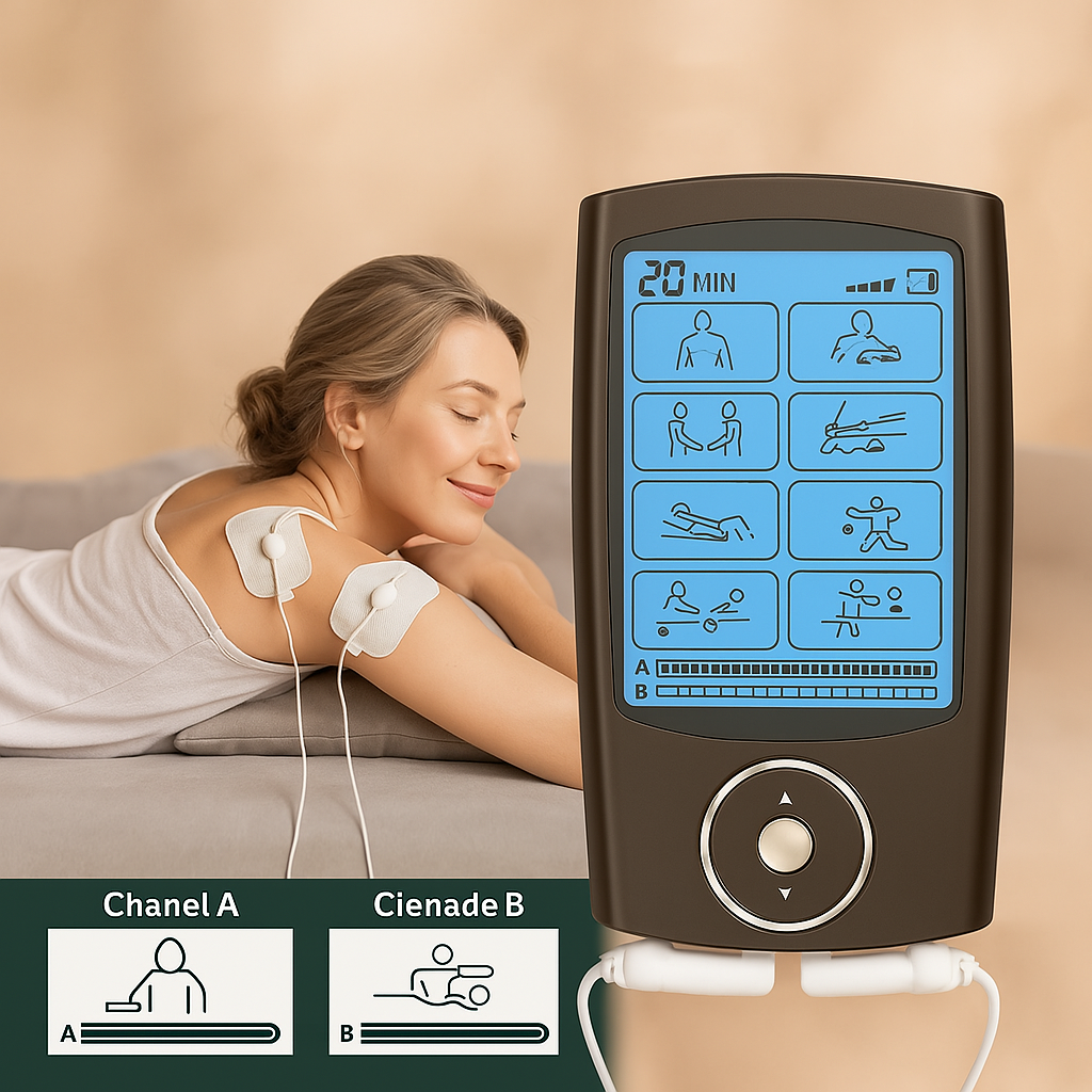 Estimulador muscular terapia Tens Ems 24 modos