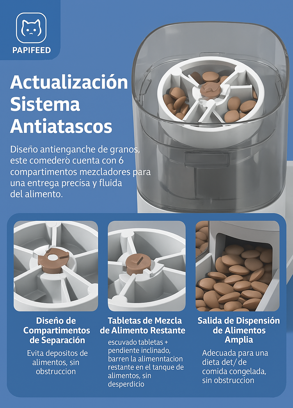 Comedero para perros y gatos automático Inteligente Wifi PAPIFEED