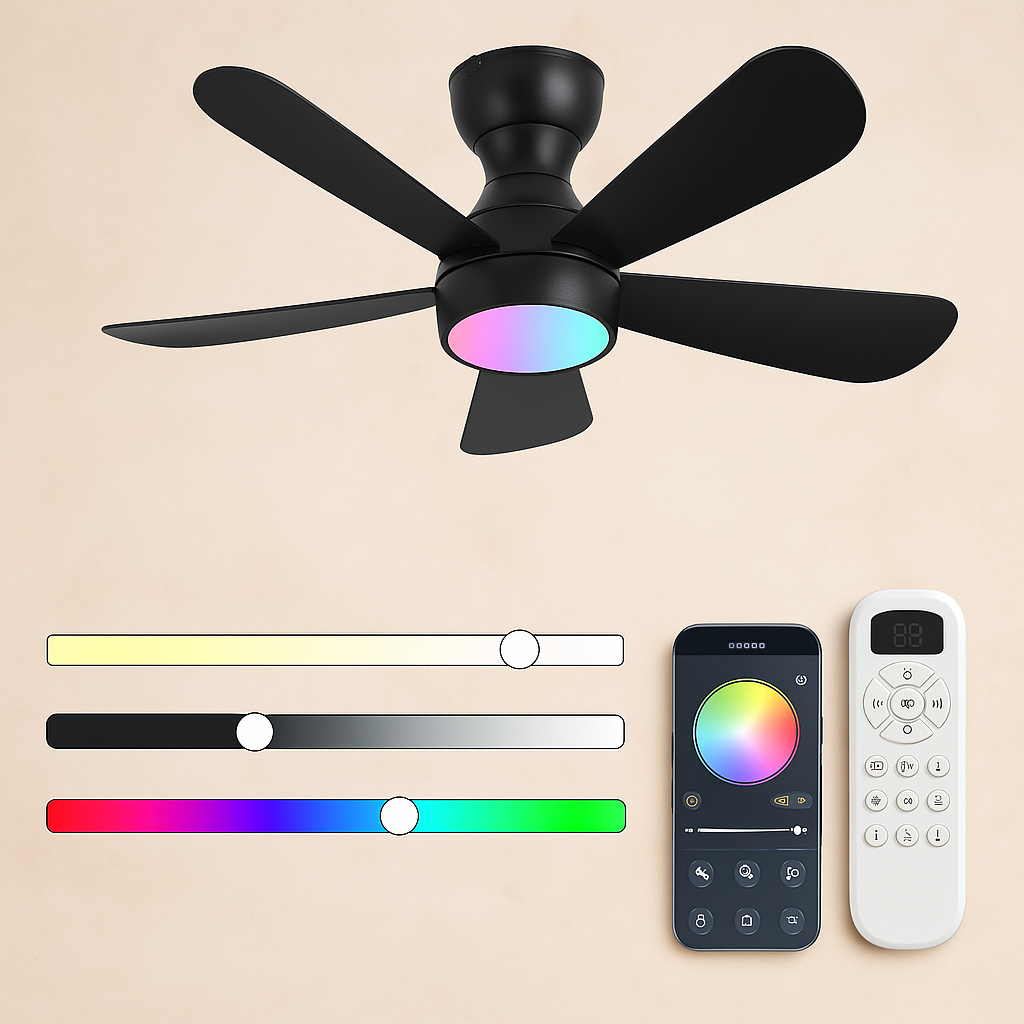 Ventilador de techo luz regulable control remoto