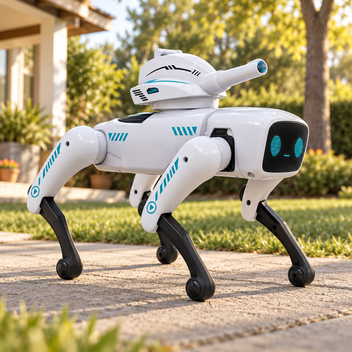 Perro Robot lanza Orbes con control remoto