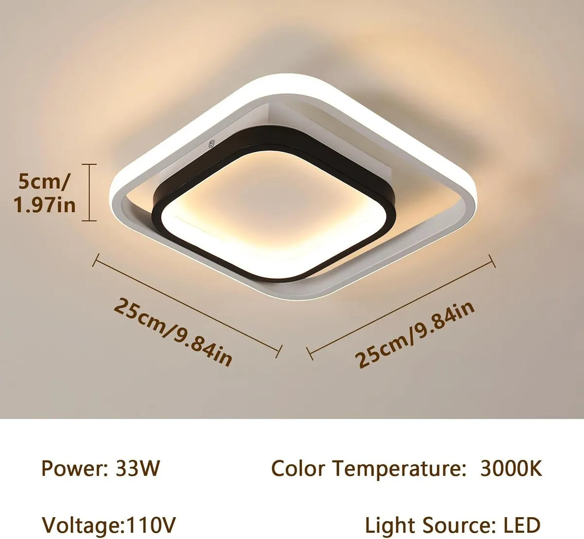 Lámpara moderna de techo con luces LED