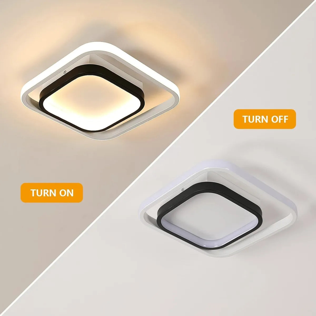 Lámpara moderna de techo con luces LED