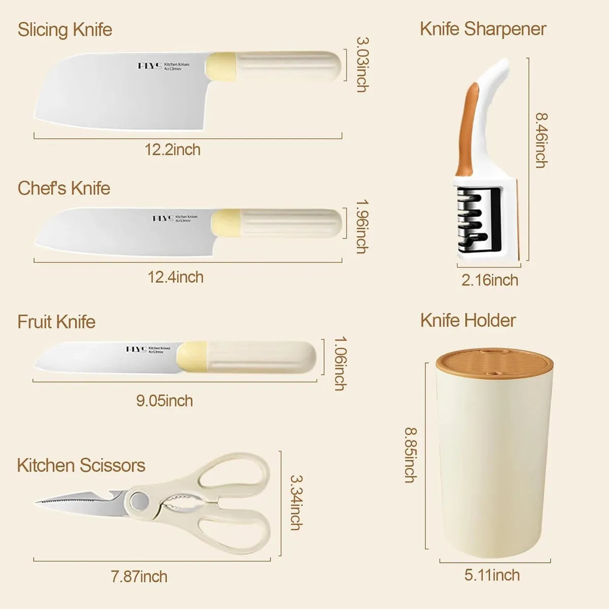 Cuchillos Chef profesional Japonés con diseño