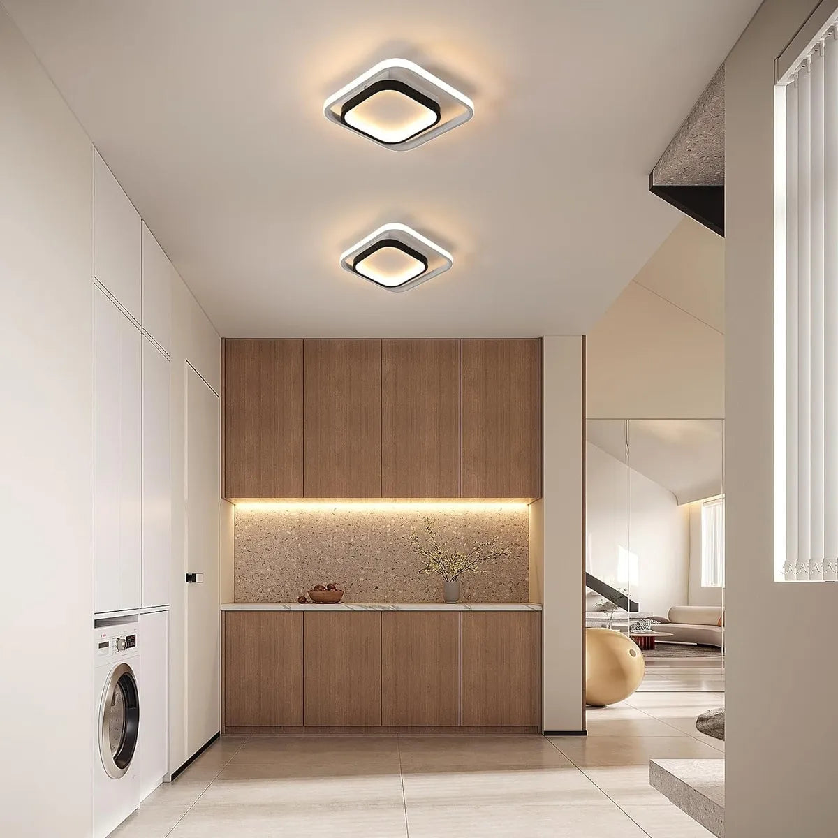 Lámpara moderna de techo con luces LED