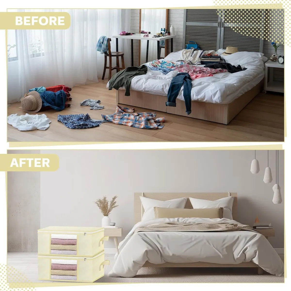 Organizador de ropa para guardar cobijas X2